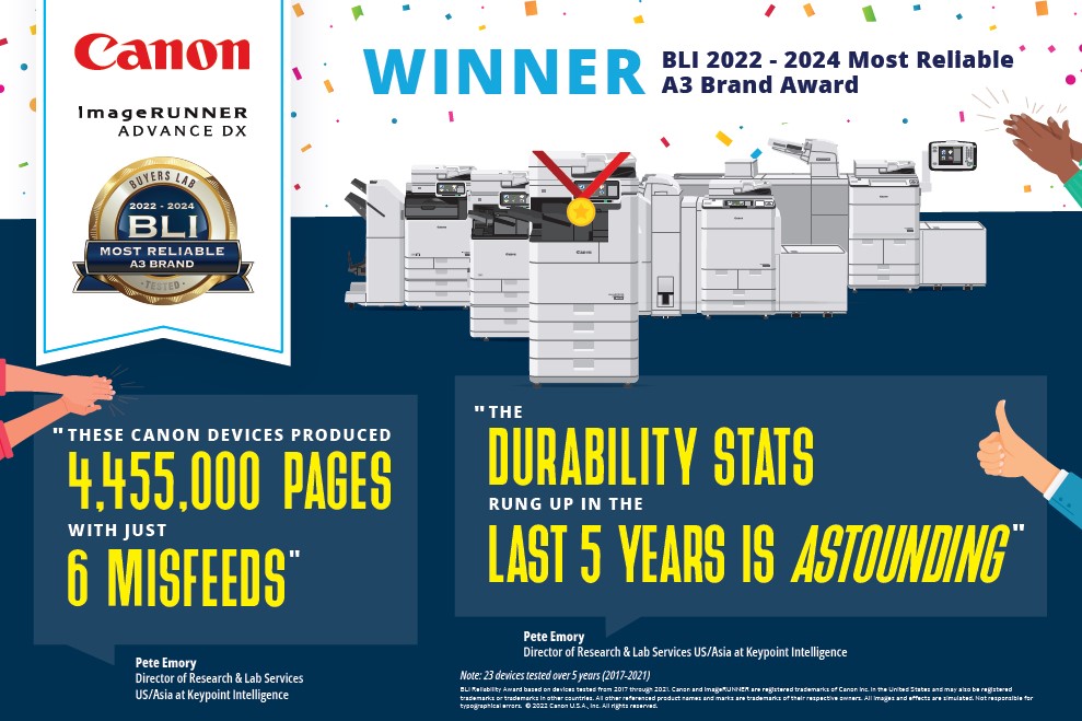 BLI winner - best in class copiers